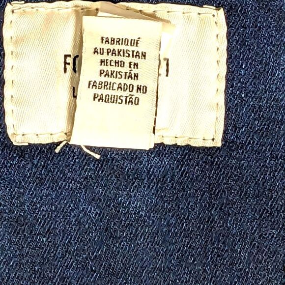 Forever 21 Los Angeles Distressed Denim Overalls Size 26 - Picture 8 of 8